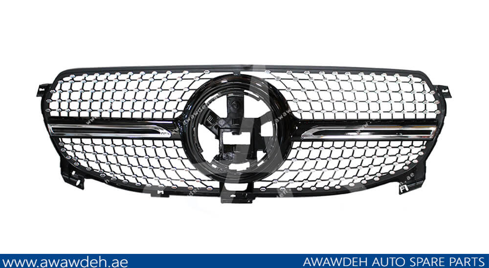 MERCEDES GLE CLASS DIAMOND BLACK FRONT BUMPER GRILL